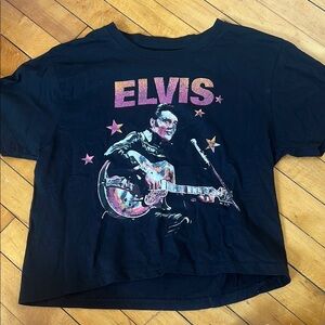Elvis Black Graphic Kids T-Shirt